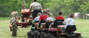farm fun in kentucky on a tractor ride