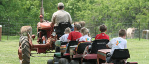 tractor rides at the farm in kentucky