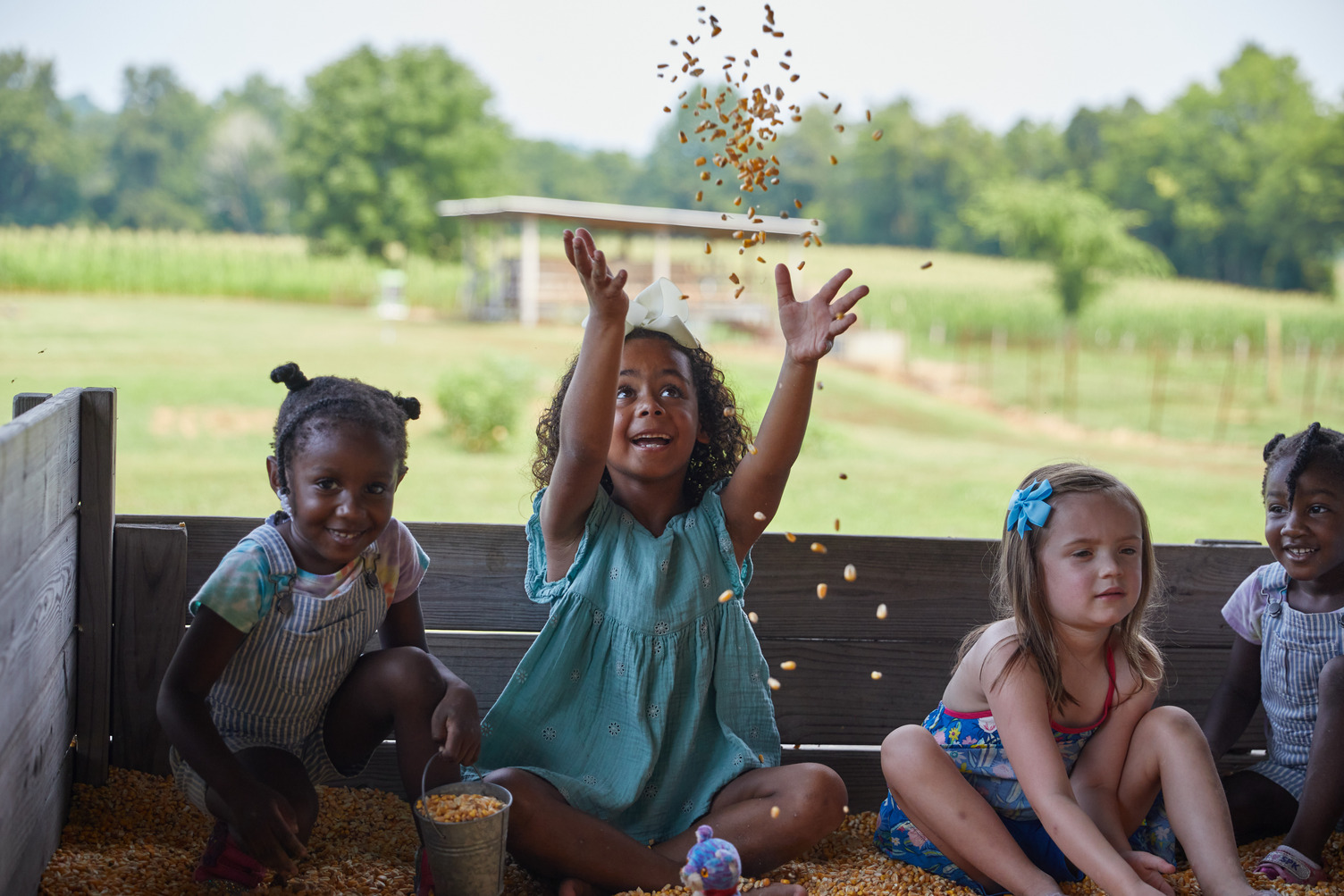 Kids having fun outside